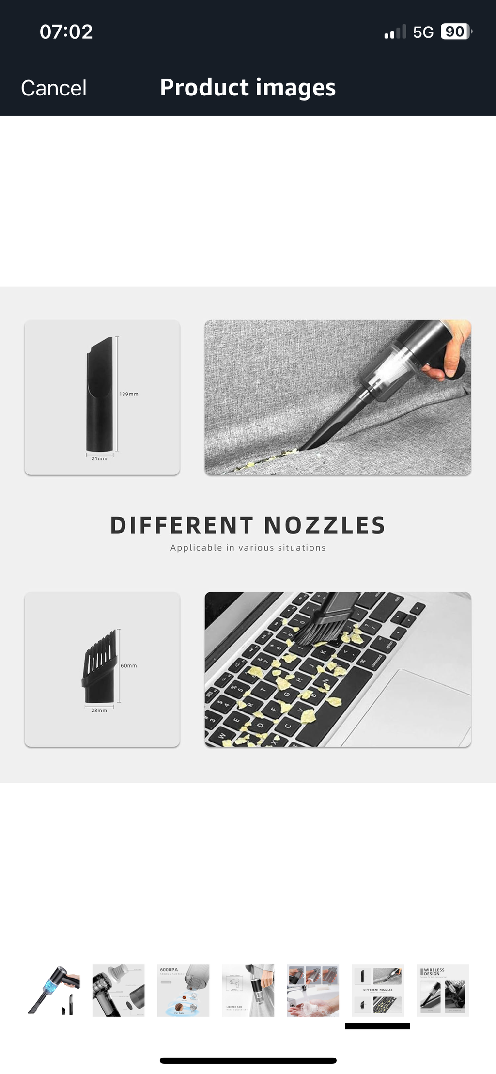 AeroClean Pro – Cordless Handheld Vacuum Cleaner 6000 Pa